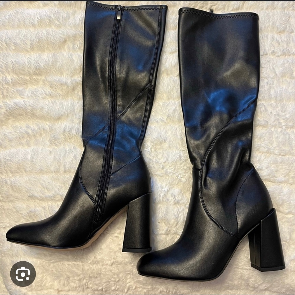Franco Sarto Black Heeled Boots